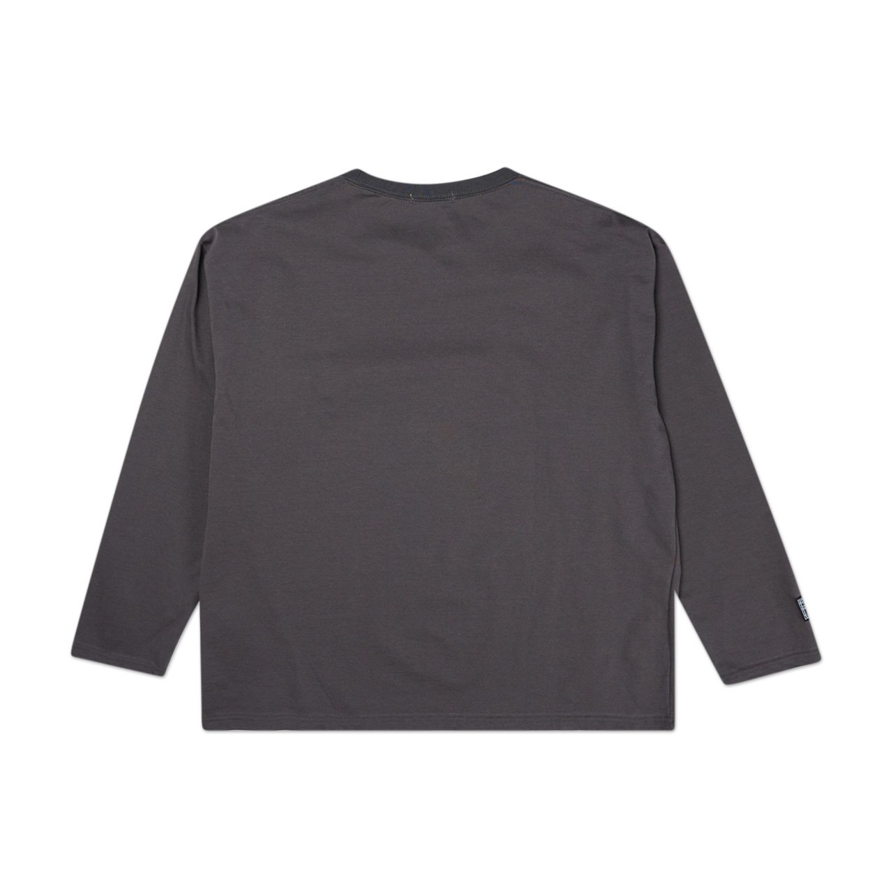 flagstuff zip big l/s t-shirt (grey) - 20ss-fs-st-01 - a.plus - Image - 2