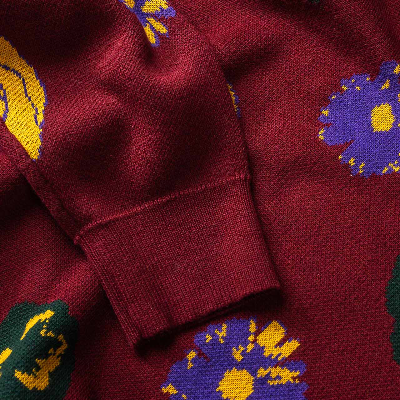 fucking awesome botanical knitted sweater (maroon) - p706234-002 - a.plus - Image - 5
