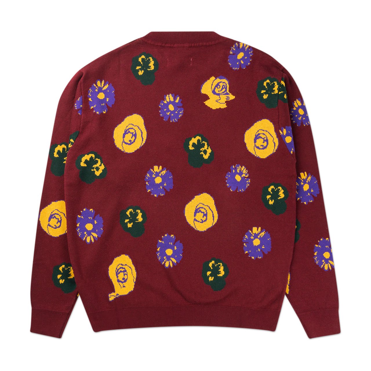 fucking awesome botanical knitted sweater (maroon) - p706234-002 - a.plus - Image - 2