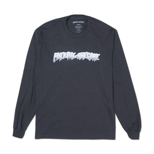 fucking awesome chrome l/s tee (black) - p704019-002 - a.plus - Image - 1