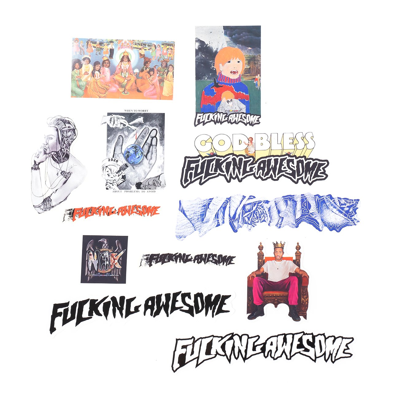 fucking awesome fa sticker pack assorted - p704163-001 - a.plus - Image - 2