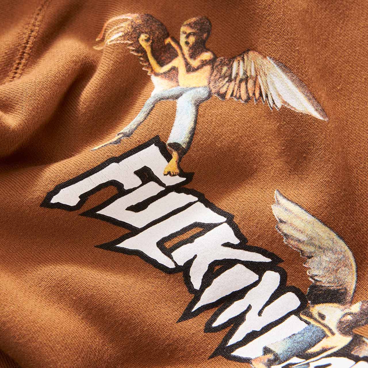 fucking awesome angel stamp hoodie (saddle brown) P707126-002 - a.plus