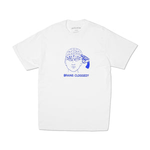 fucking awesome fucking awesome brains clogged t-shirt (white)