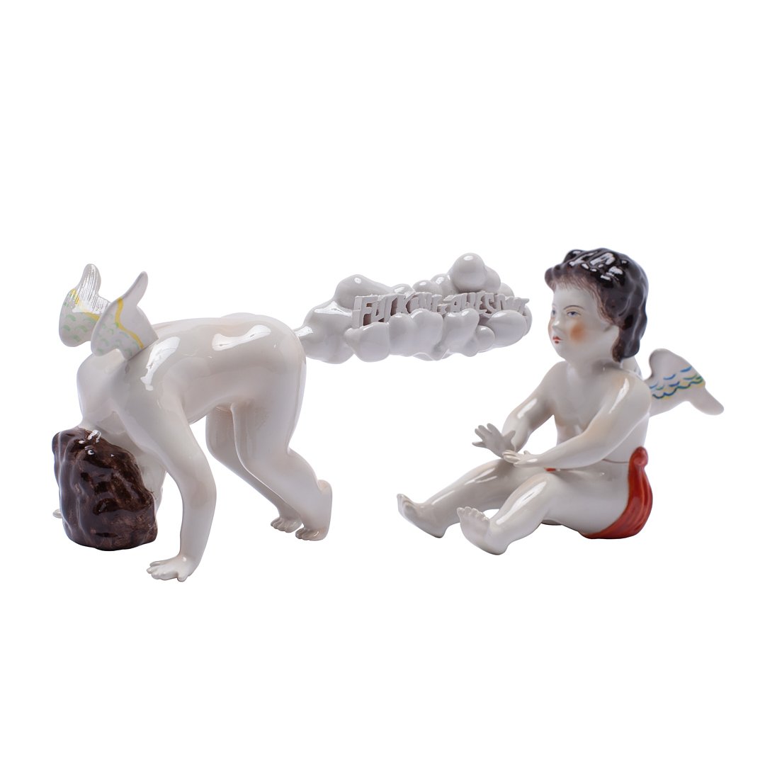 fucking awesome cherub fart figurine