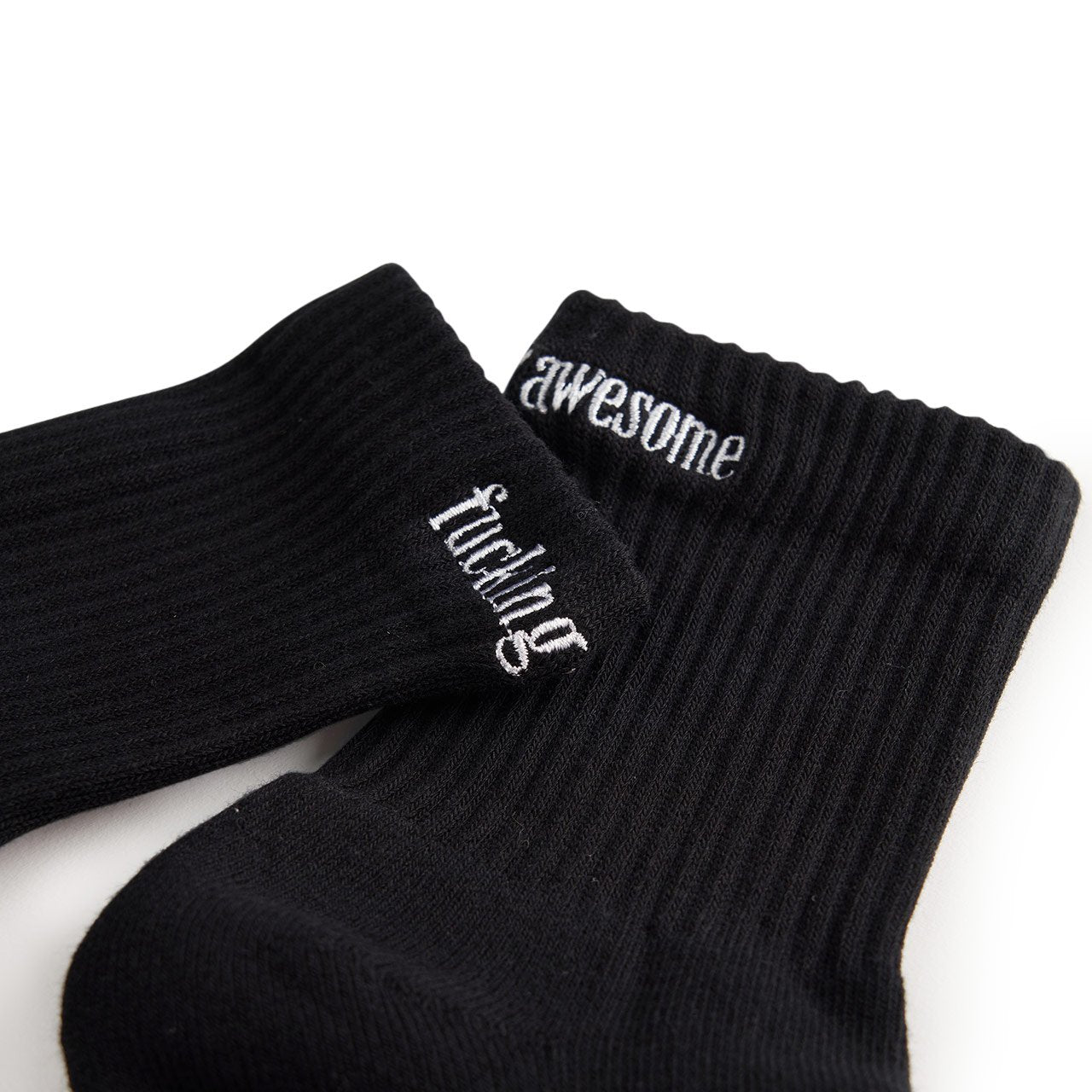 fucking awesome fucking awesome cross quarter socks (black) P709913