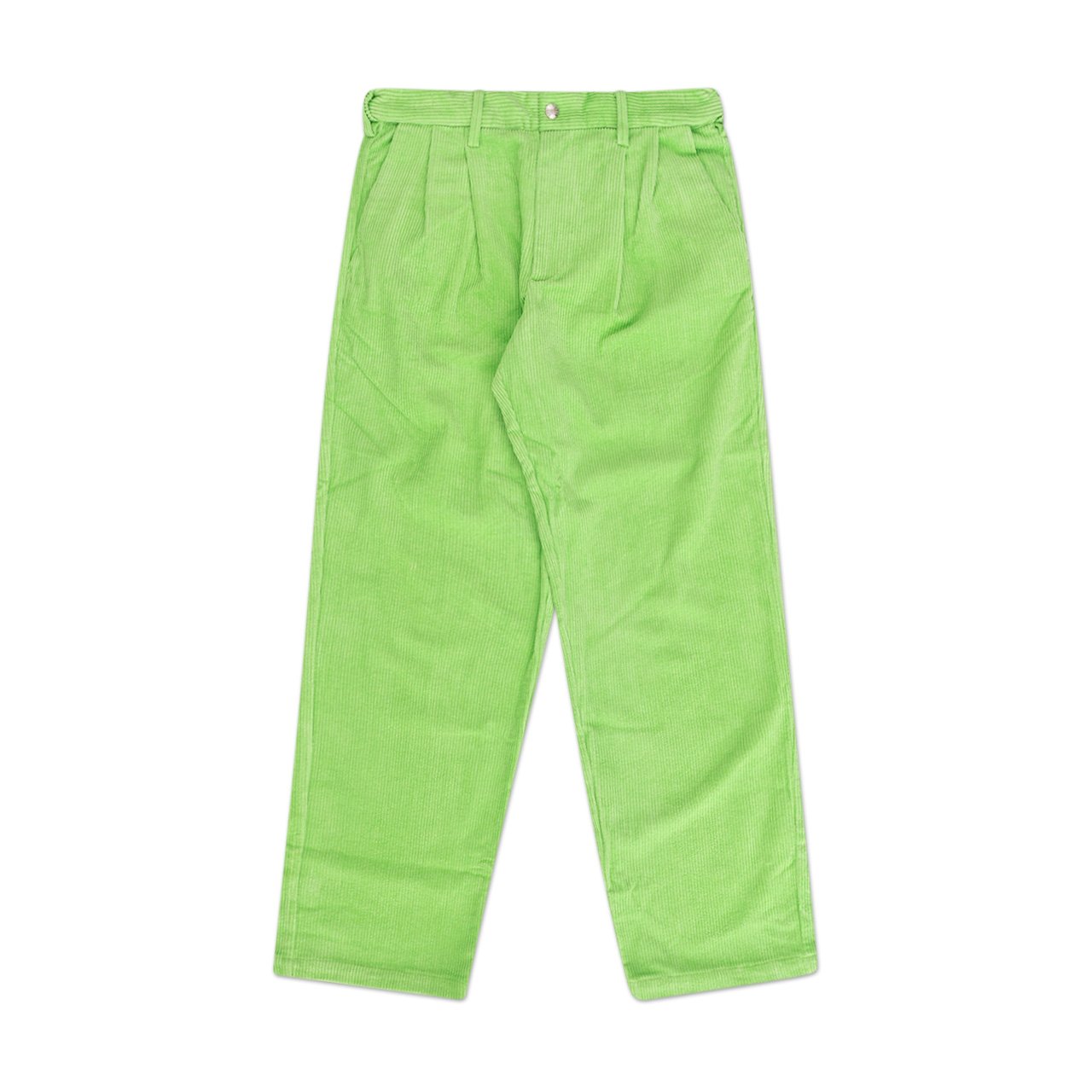 fucking awesome fucking awesome pleated corduroy chinos (lime green)