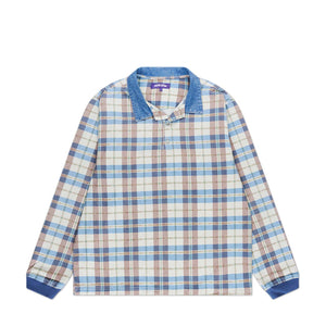 fucking awesome fucking awesome printed plaid shirt (white / blue)