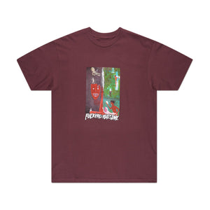 fucking awesome fucking awesome society t-shirt (maroon)