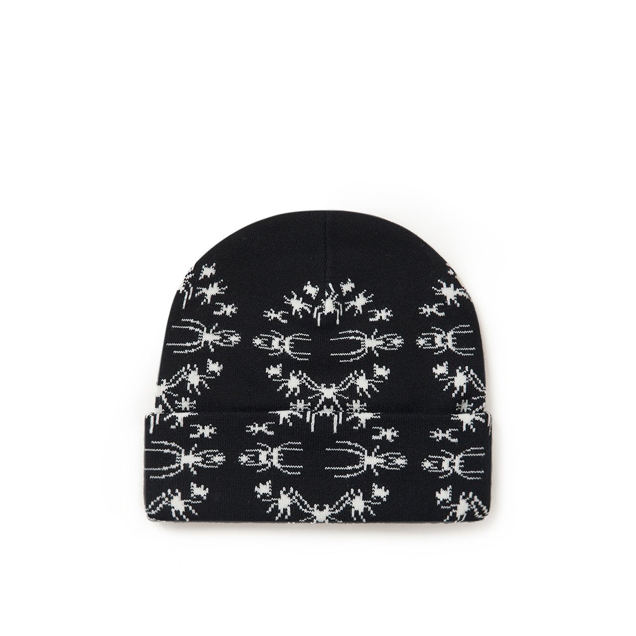 fucking awesome spider stamp cuff beanie (black) p708495-001 - a.plus