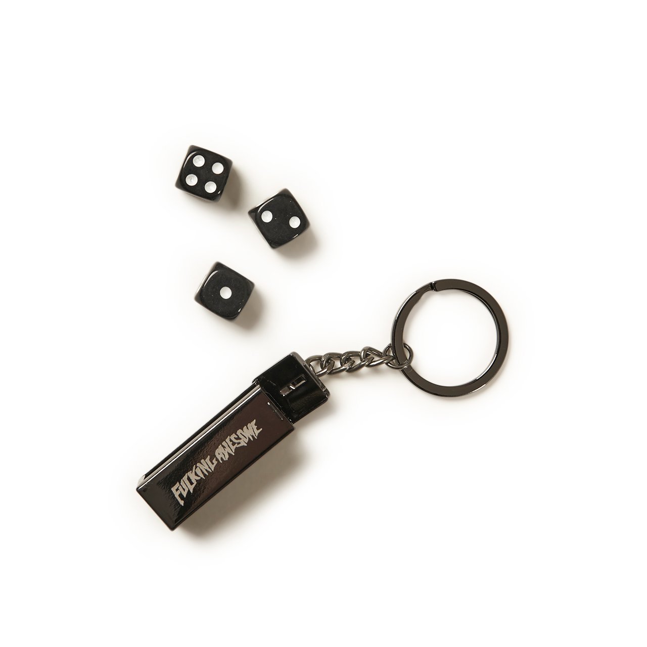 fucking awesome fucking awesome three dice keychain (black) p708555-001SPONESIZE