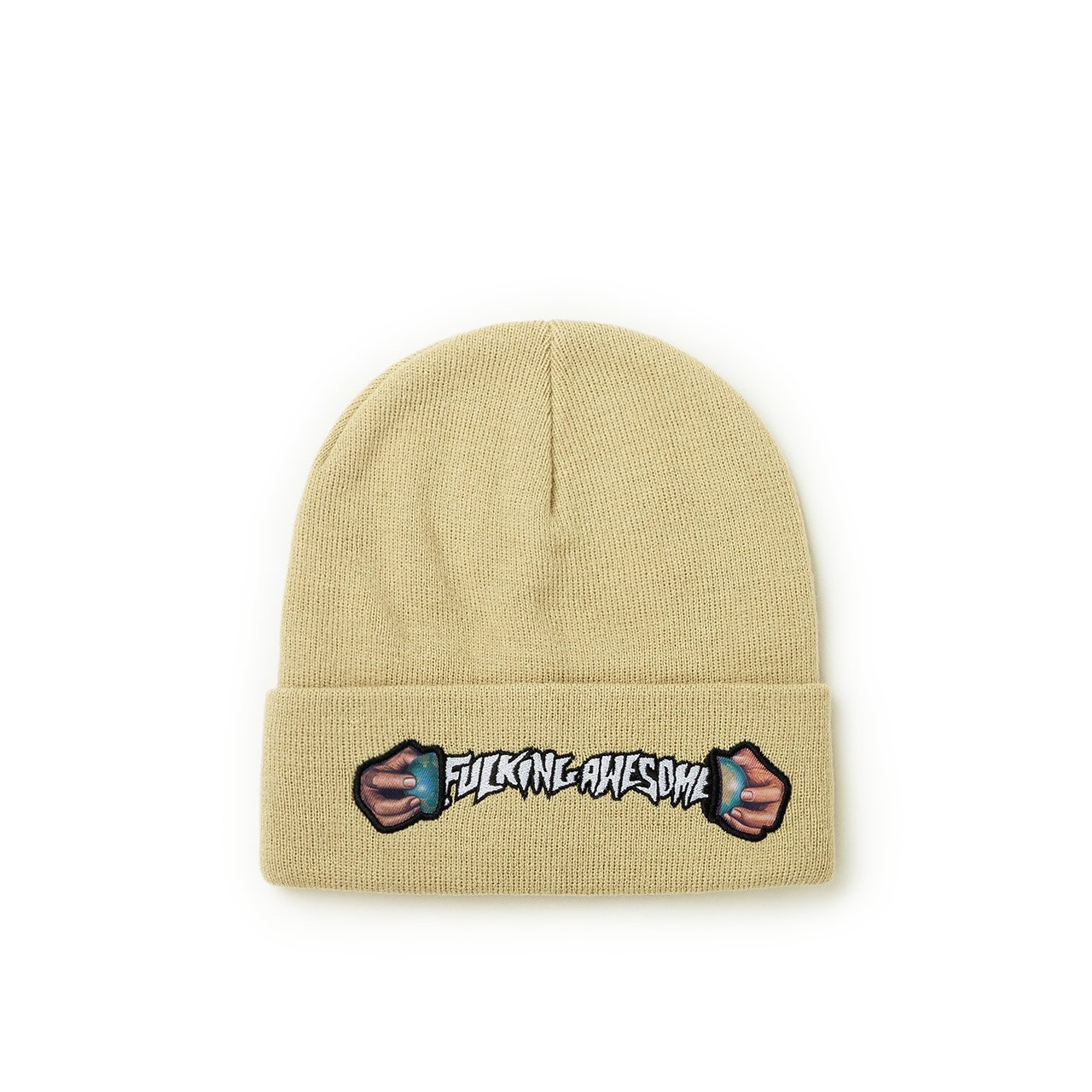 fucking awesome fucking awesome world cup cuff beanie (sand) P709224