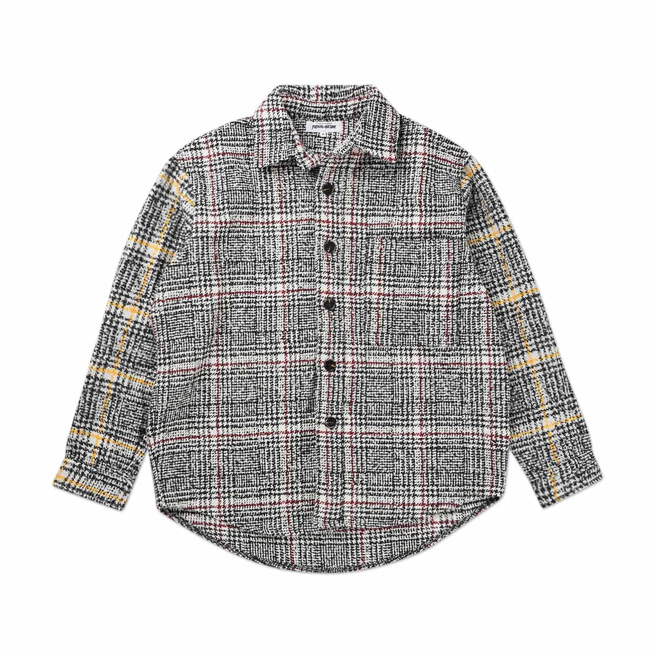 fucking awesome heavy flannel over shirt (black / red) - p704865-002 - a.plus - Image - 1