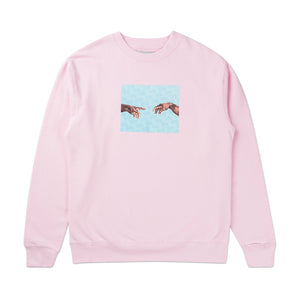 fucking awesome nak hands crewneck (light pink) - p706209-002 - a.plus - Image - 1