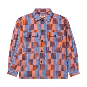 henrik vibskov henrik vibskov match box shirt (light blue / orange)