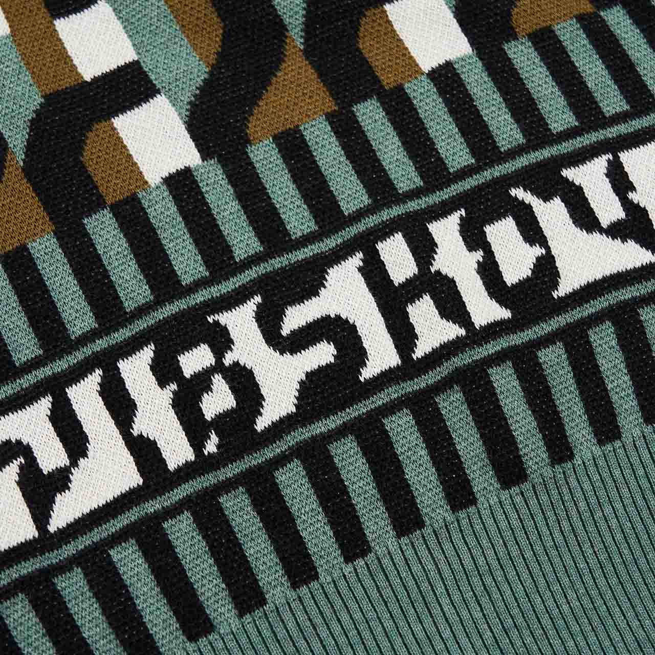 henrik vibskov henrik vibskov stamp knit roundneck (green / brown)