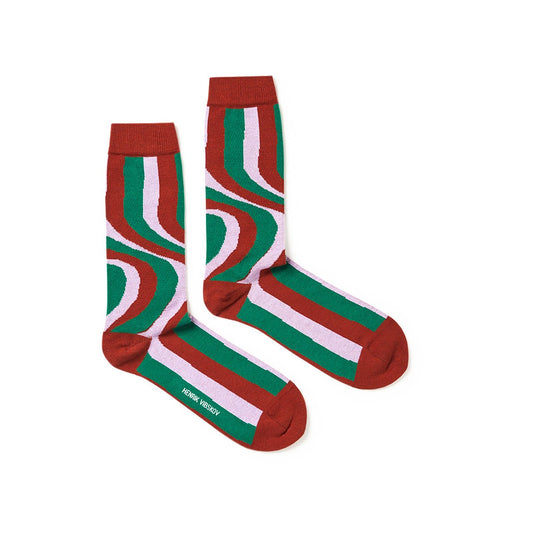 henrik vibskov henrik vibskov upscale stripe socks (rhubarb jam) SS21-S904