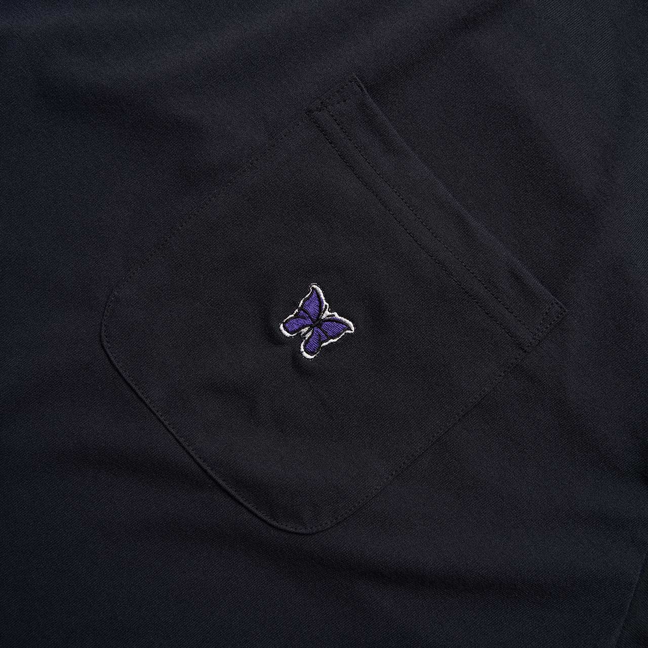 needles needles crewneck pocket t-shirt (black)