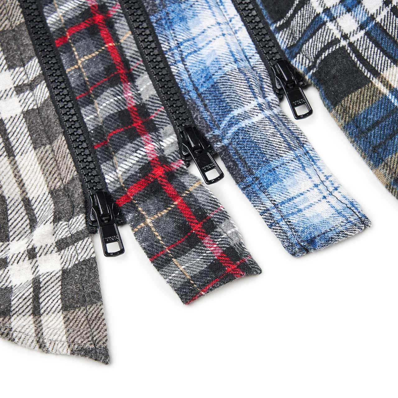 needles rebuild by needles 7 cuts zipped flannel shirt