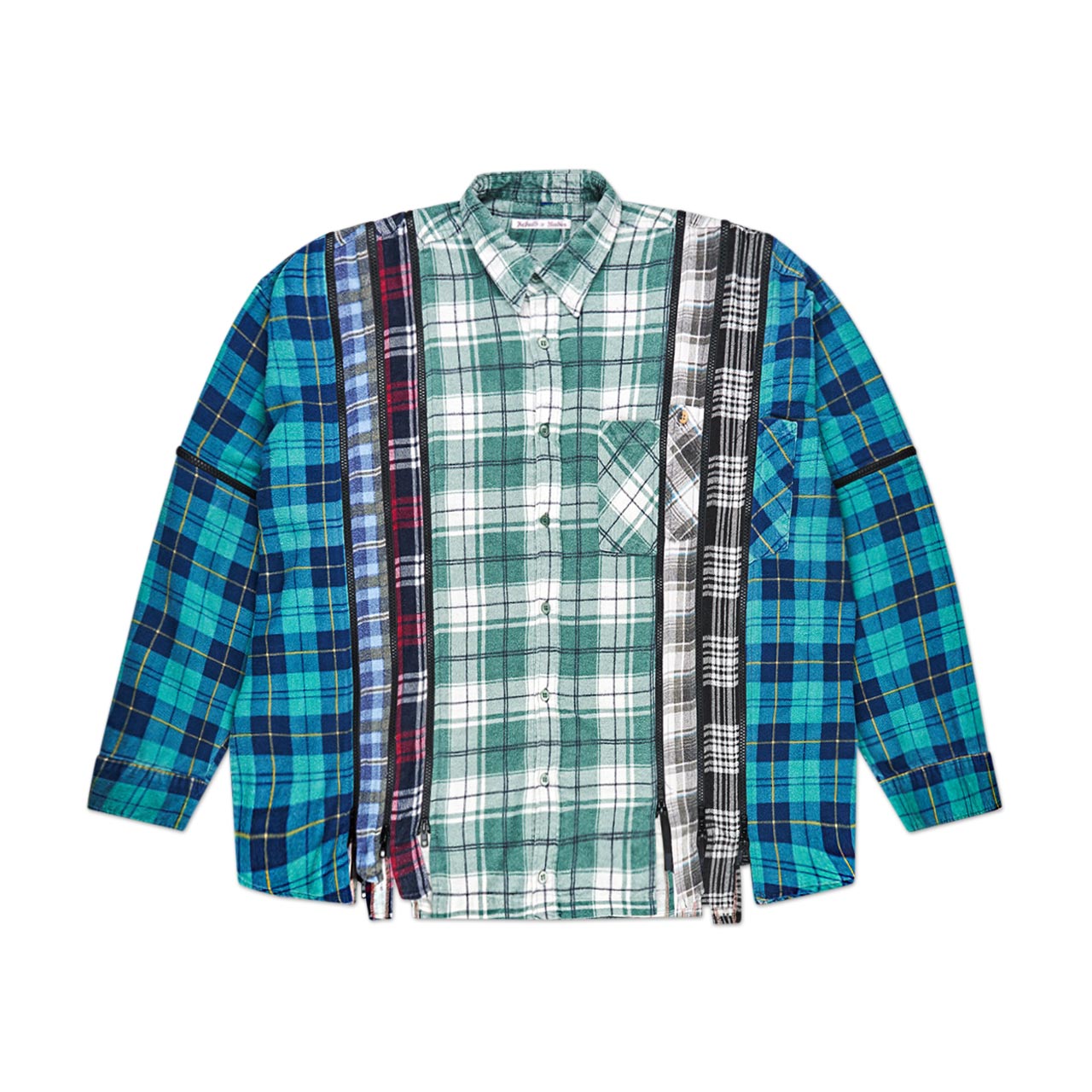 rebuild by needles 7 cuts zipped flannel shirt KP267-A - a.plus