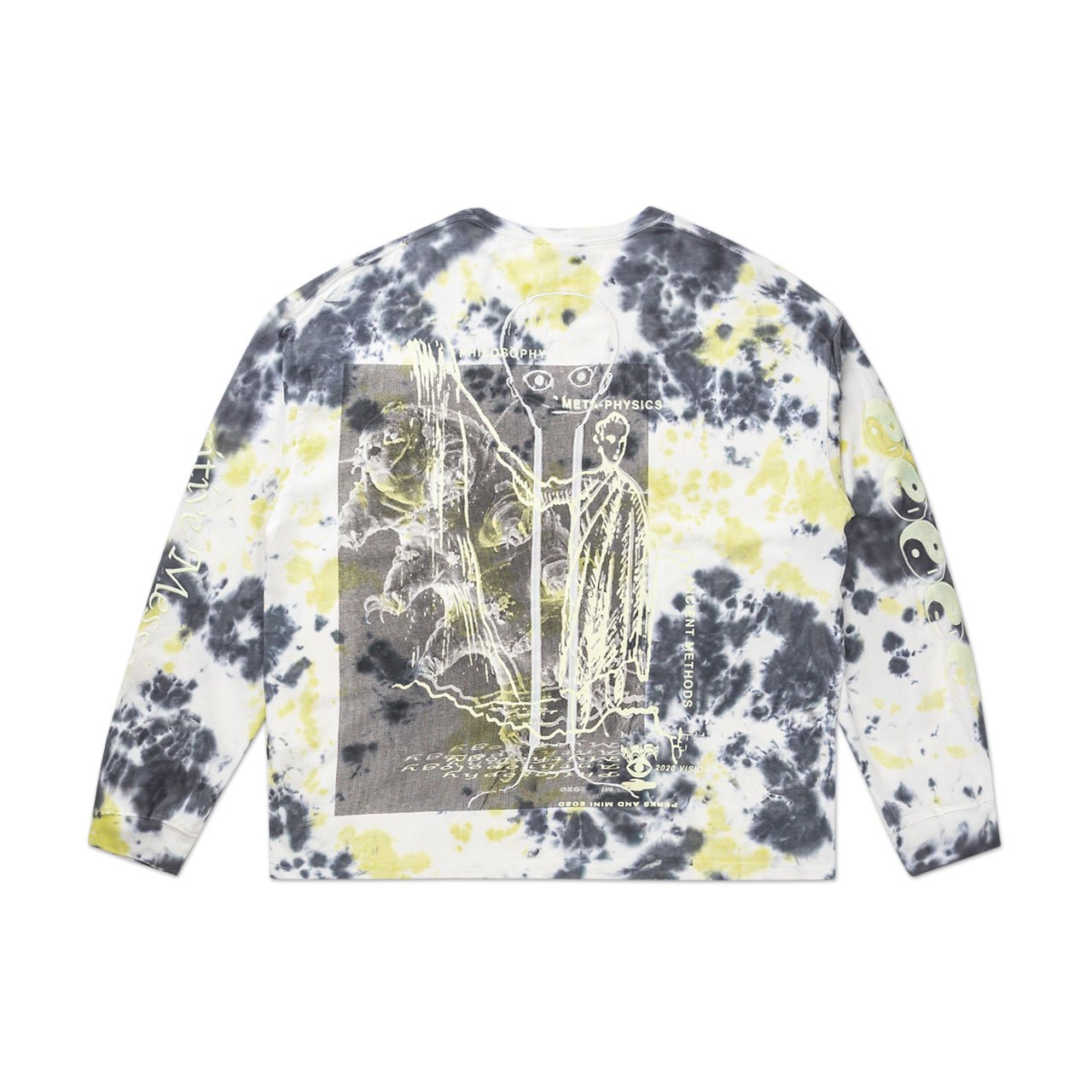 perks and mini murky messages tie dye oversized l/s t-shirt (multi) - 1393-swtd - a.plus - Image - 2