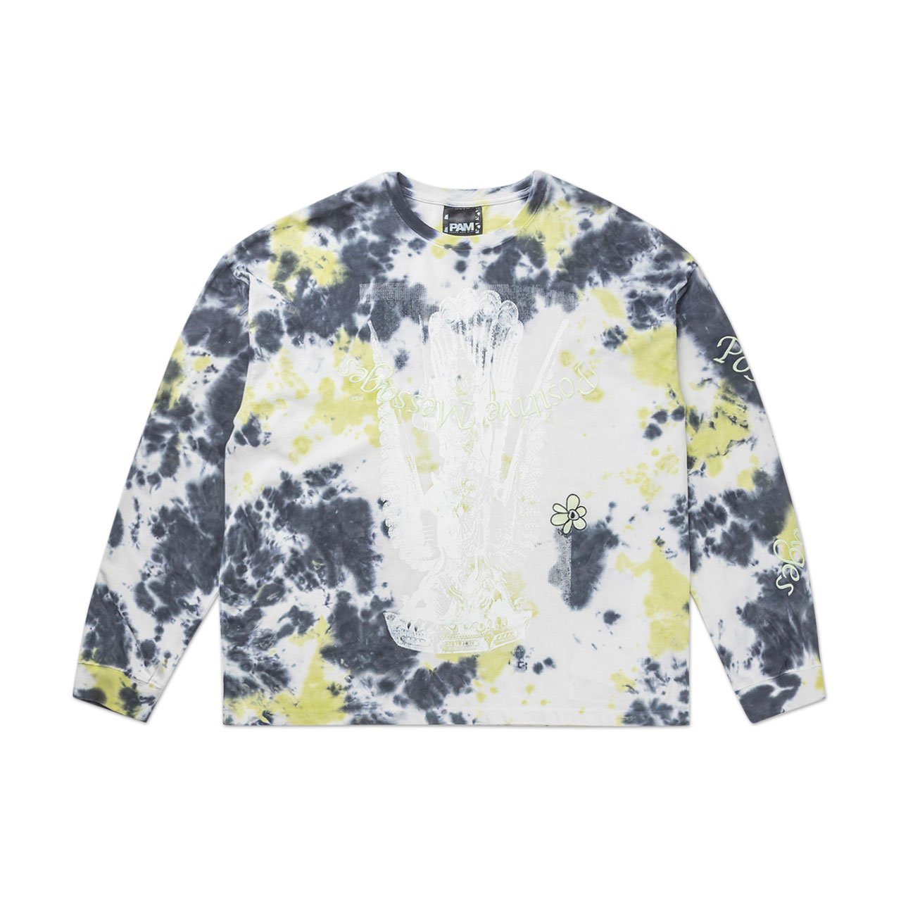 perks and mini murky messages tie dye oversized l/s t-shirt (multi) - 1393-swtd - a.plus - Image - 1
