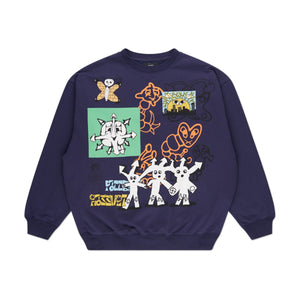 rassvet rassvet captek multi print sweatshirt (navy)