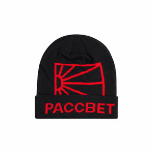 rassvet rassvet logo beanie (black / red) PACC9K007