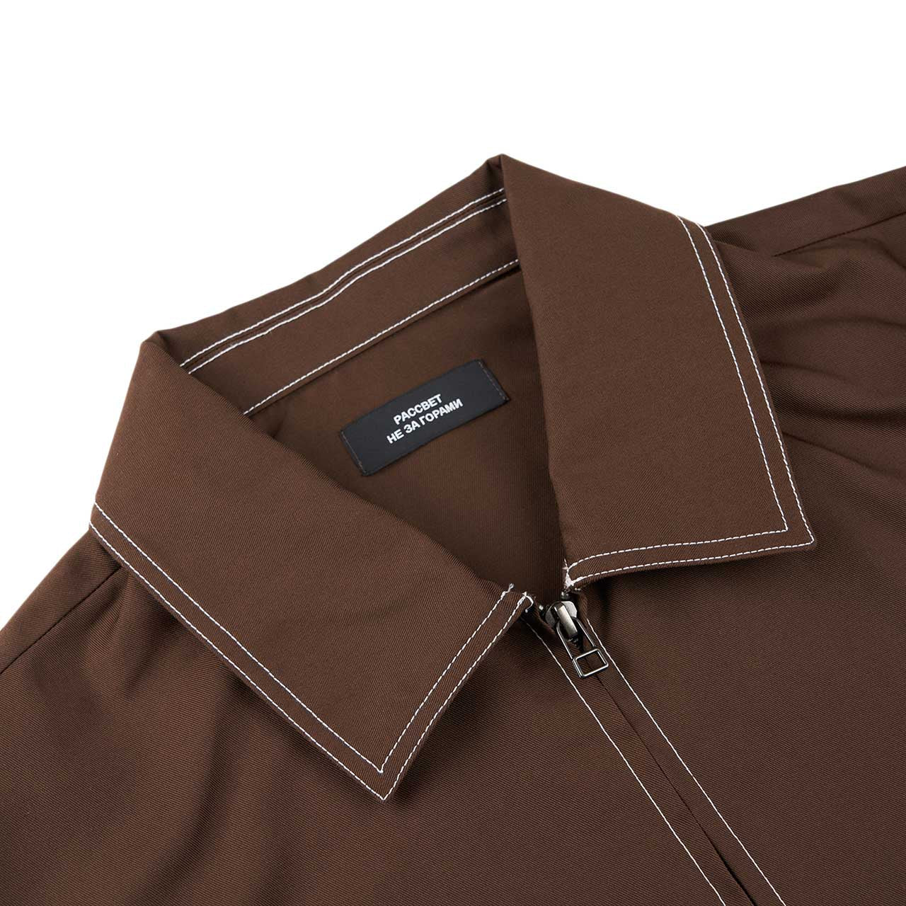 rassvet rassvet woven work jacket (dark brown)