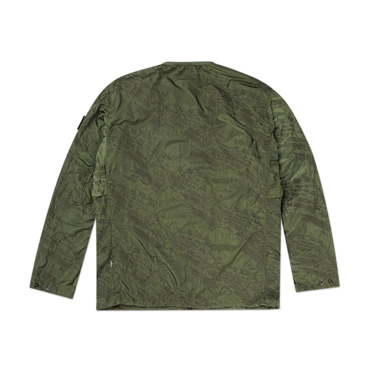 stone island shadow project imprint nylon colarless jacket (olive) - 701940505.v0053 - a.plus - Image - 2