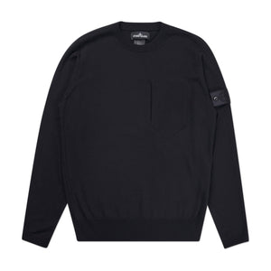 stone island shadow project silk mix crew neck sweater (black)