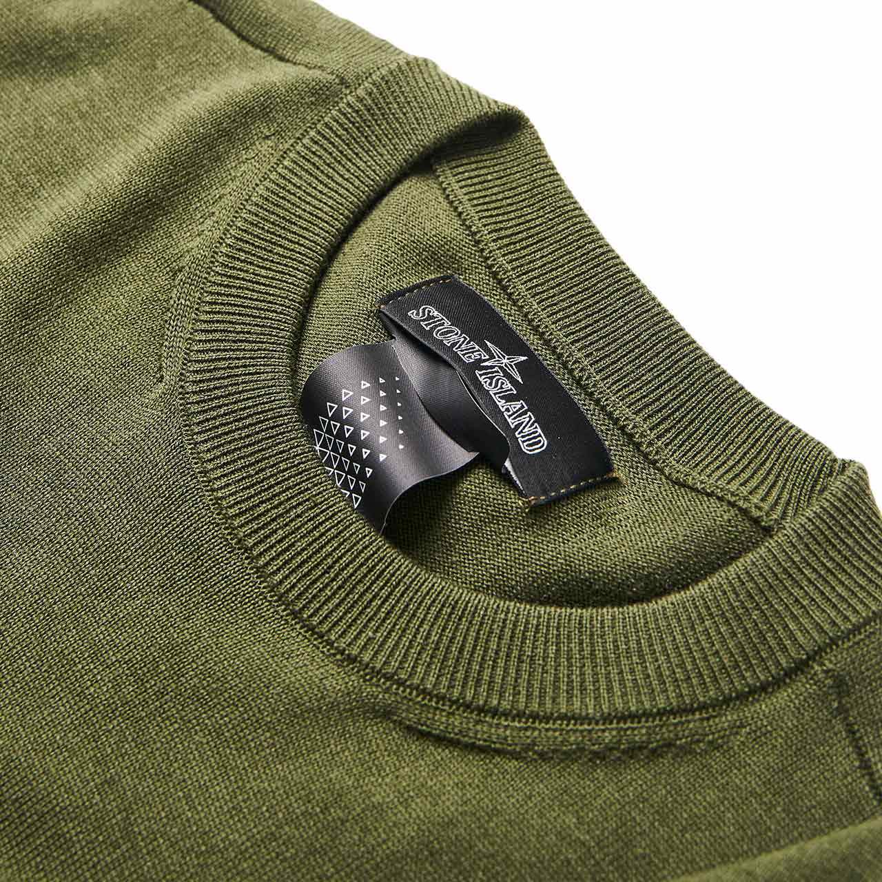 stone island shadow project silk mix crew neck sweater (olive)