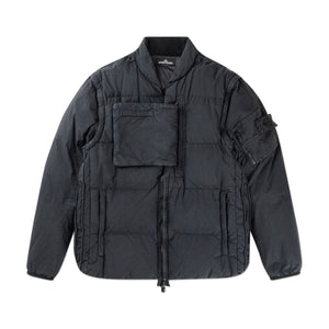 stone island shadow project stone island shadow project encase panel down insulator jacket (black)