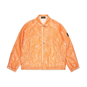 stone island shadow project stone island shadow project glass linen coach jacket (orange)