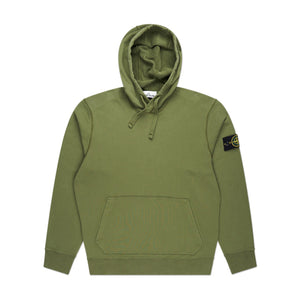 stone island stone island hooded sweatshirt (olive)