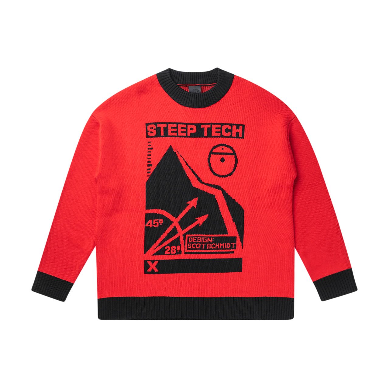 the north face black series the north face black series steep tech knit top (haute red)