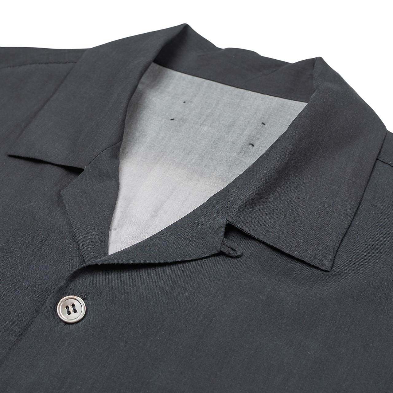 undercover tencel open collar short sleeve shirt cindyprint 21 (black)  UCY4408-1 - a.plus