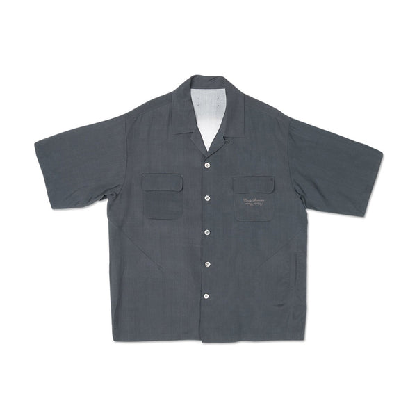 undercover tencel open collar short sleeve shirt cindyprint 21 (black