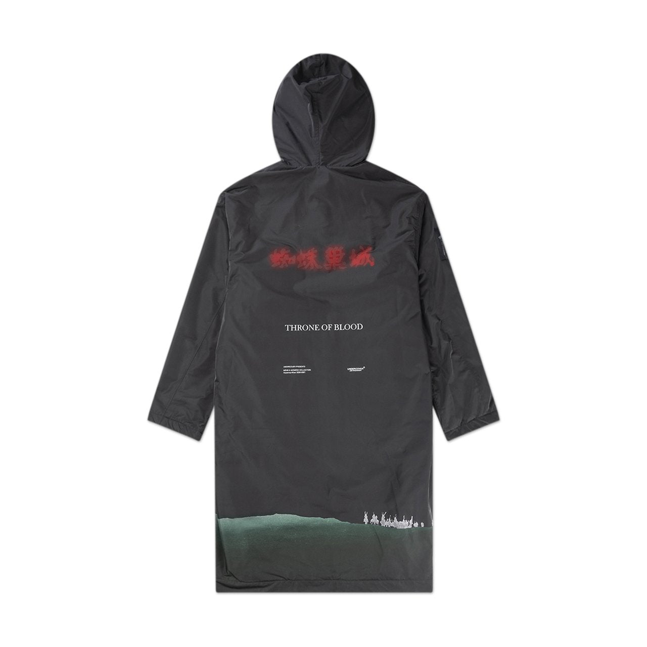 undercover undercover 'throne of blood' hooded coat (black)