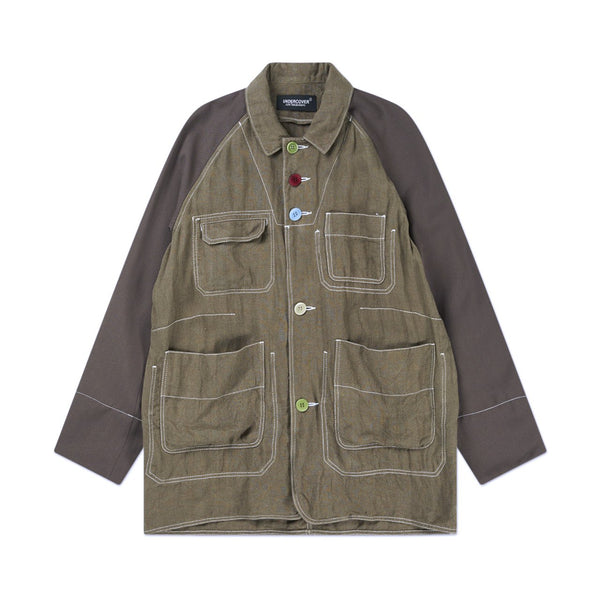 undercover two tone jacket khaki / brown UC1A
