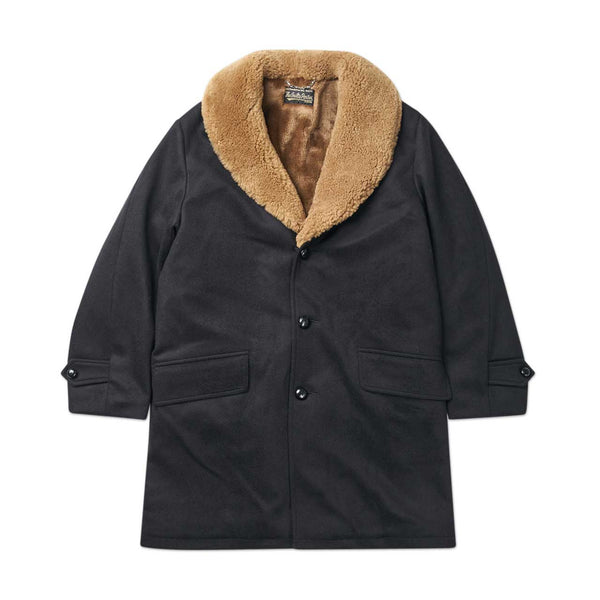 wacko maria mouton collar gang coat (black) 20FW-WMO-CO09 - a