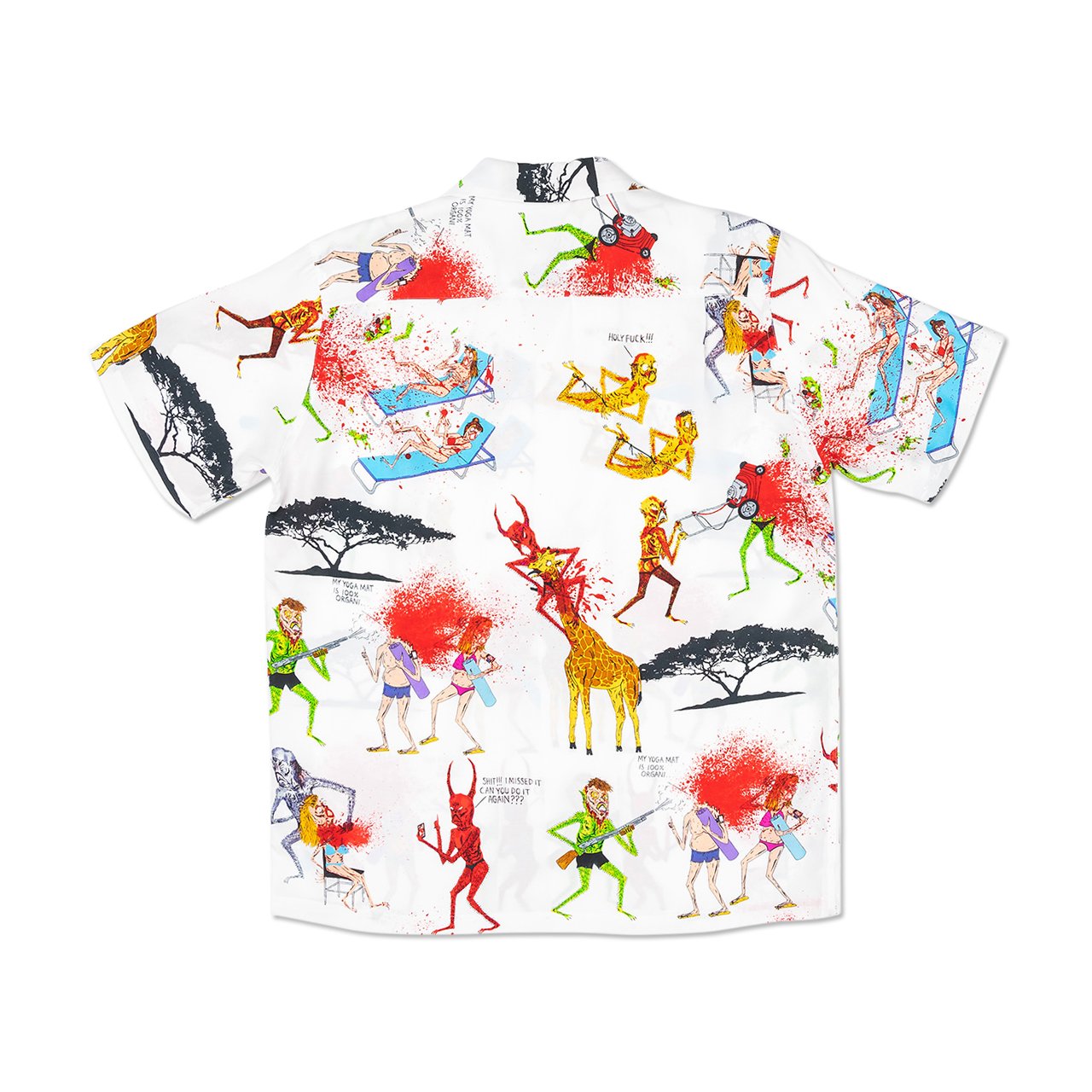 wacko maria neck face / s/s hawaiian shirt (white)