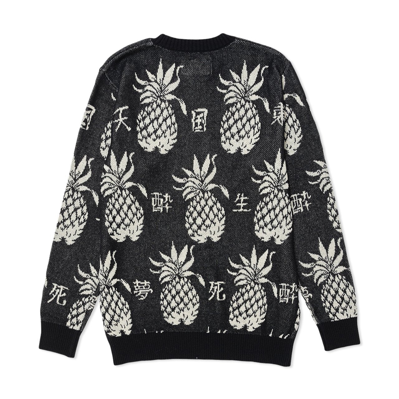 wacko maria pineapple jacquard sweater (black) - 19ss-wmk-kn15 - a.plus - Image - 2