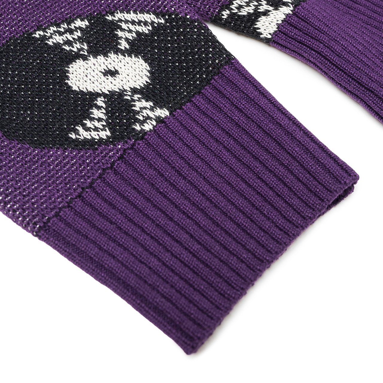 wacko maria record jacquard sweater (purple)