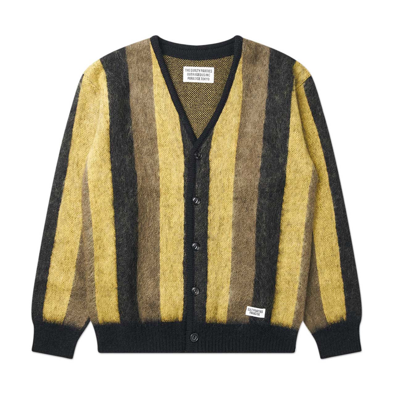 wacko maria striped mohair cardigan (beige) 20FW-WMK-KN11 - a.plus