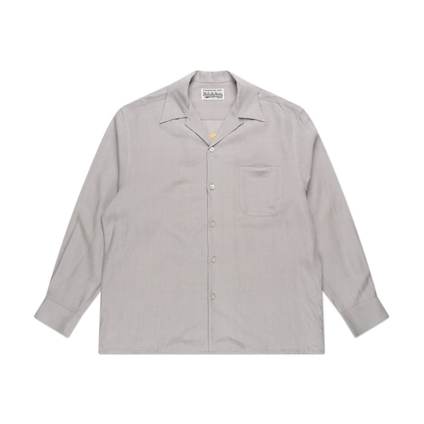 wacko maria 50s longsleeve shirt (type-2) (gray) 21FW-WMS-OC08 - a.plus