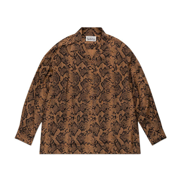 wacko maria hawaiian shirt (type-3) (brown snake) 21FW-WMS-HI03 - a.plus