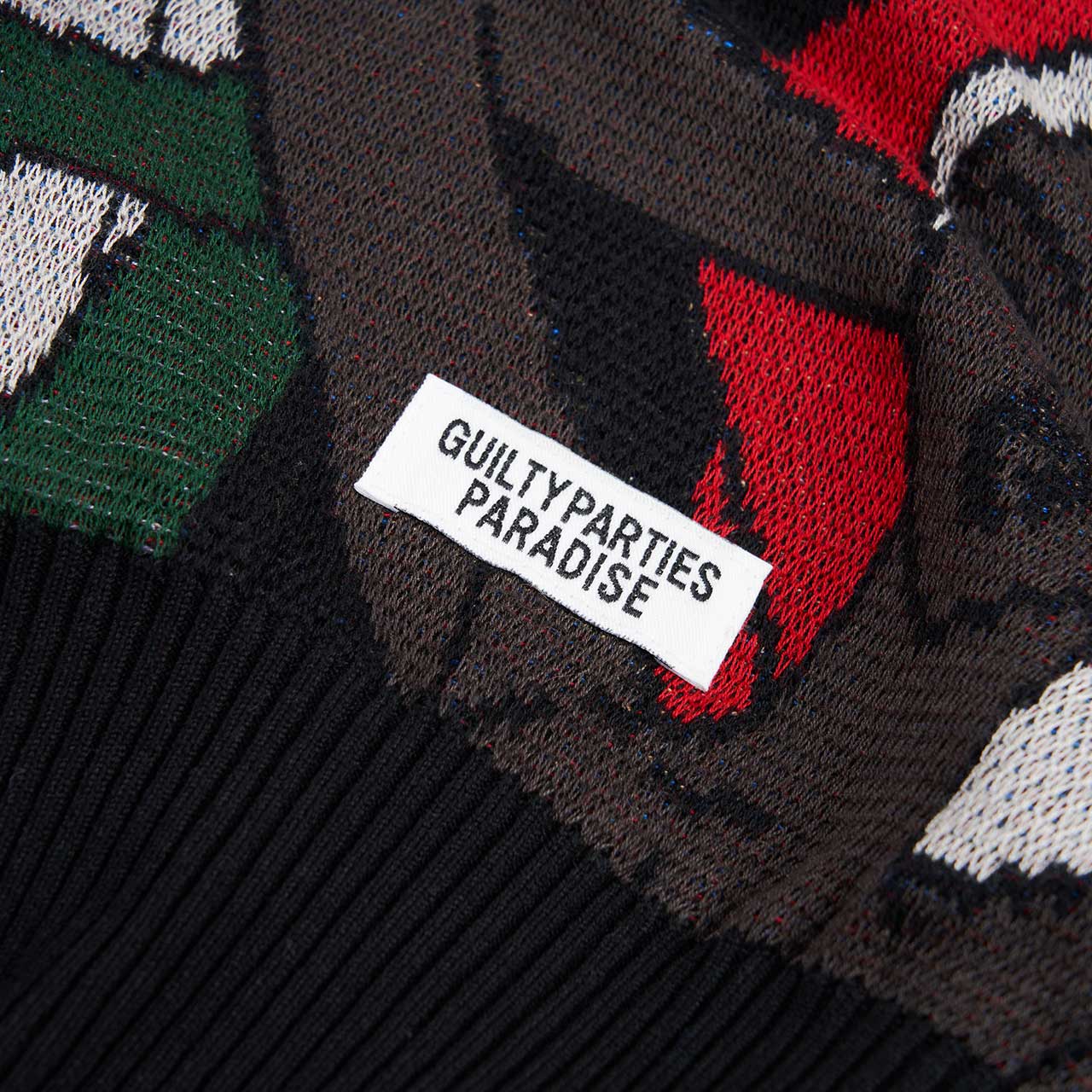 wacko maria jacquard cardigan (black) 22SS-WMK-KN10 - a.plus