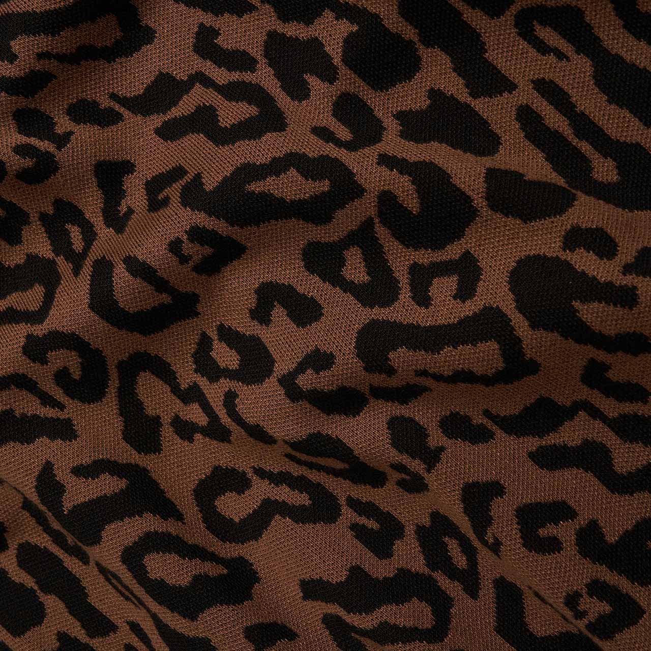 wacko maria wacko maria knitted polo shirt (leopard)