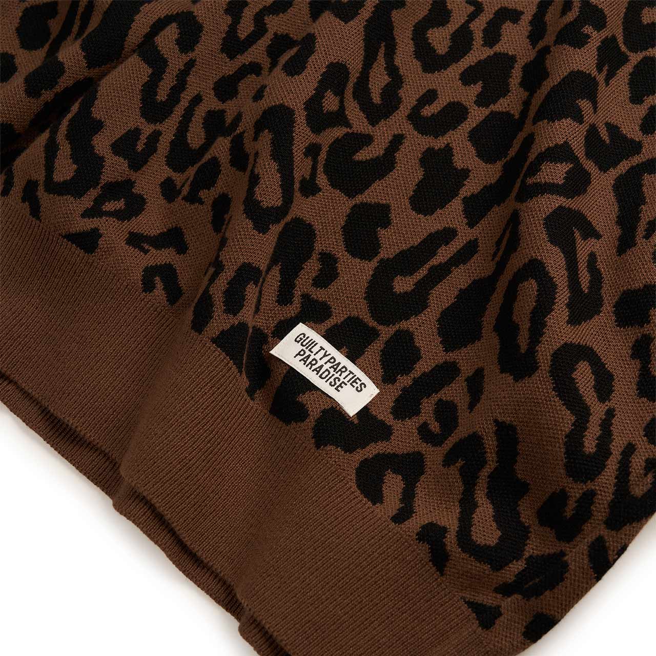 wacko maria knitted polo shirt (leopard) 21SS-WMK-KN08 - a.plus