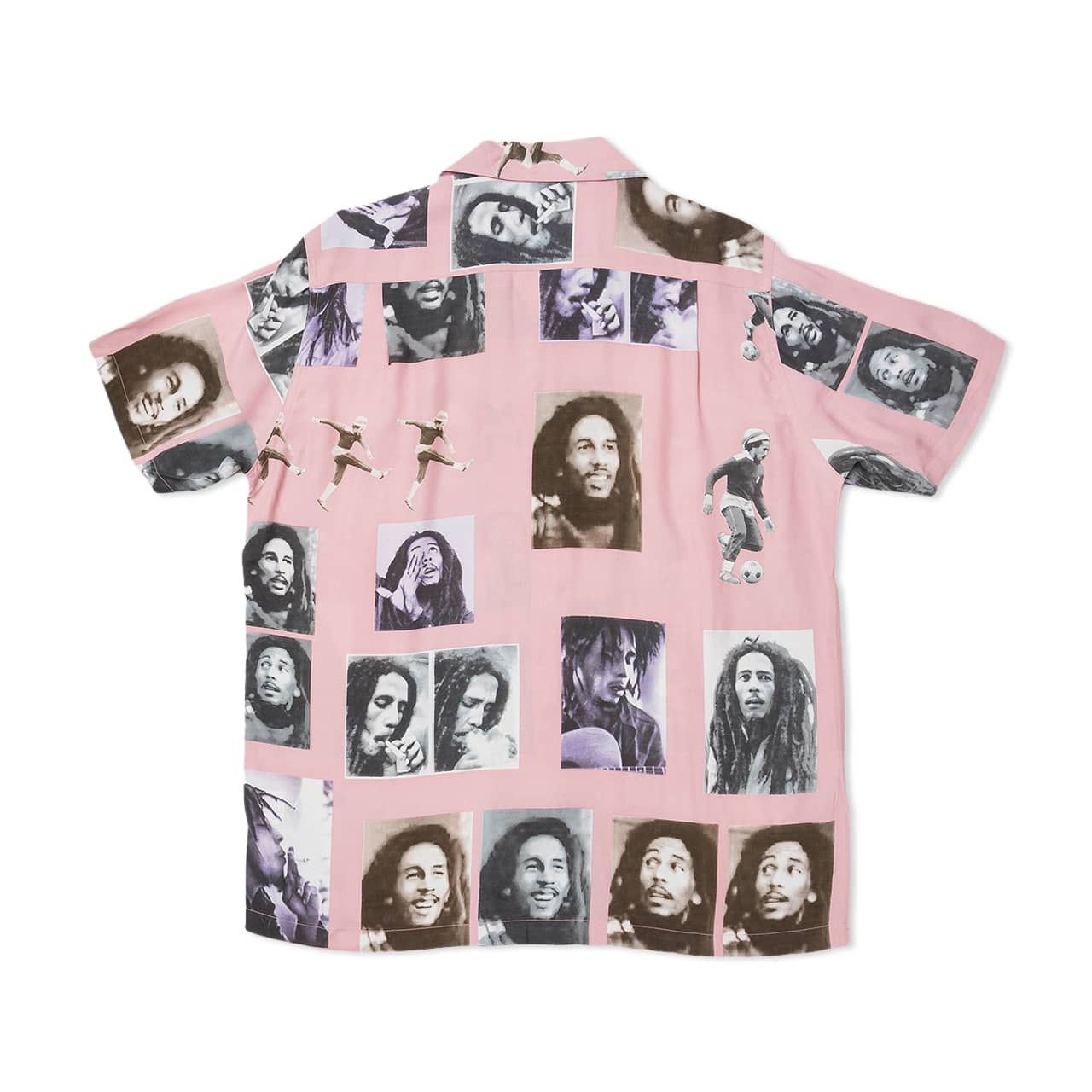 wacko maria x bob marley hawaiian s/s shirt (pink) BOBMARLEY-WM